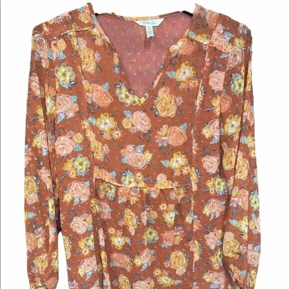 Matilda Jane size small babydoll floral boho top - Picture 1 of 5